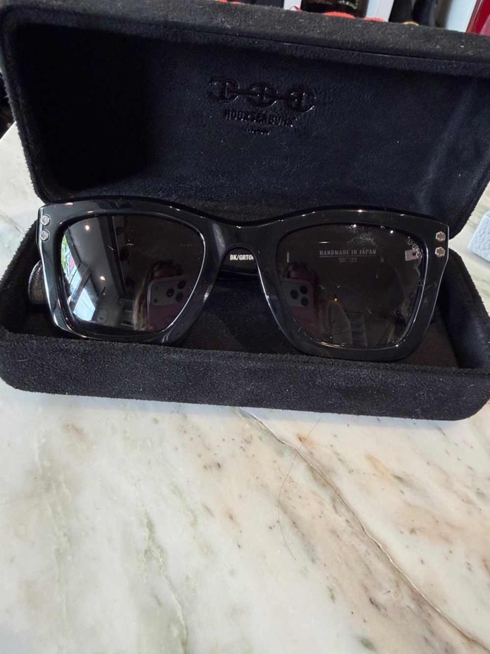 Hoorsenbuhs Black Handcrafted Sunglasses - 'HANDMADE IN JAPAN'